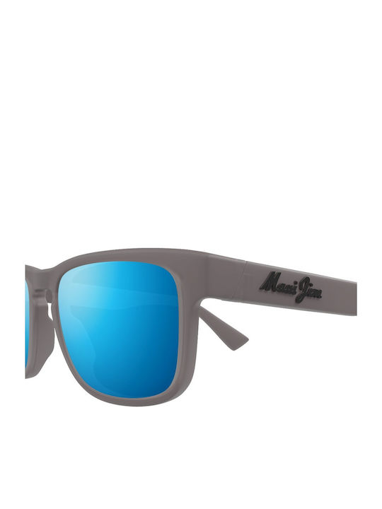 Maui Jim Мъжки Слънчеви Очила с Сива Пластмасова Рамка и Сини Огледални Лещи