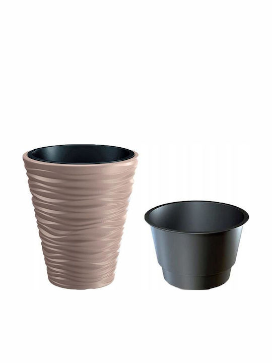 Prosperplast Flower Ghiveci Plastic Maro Prosperplast Flower Ghiveci Plastic Maro