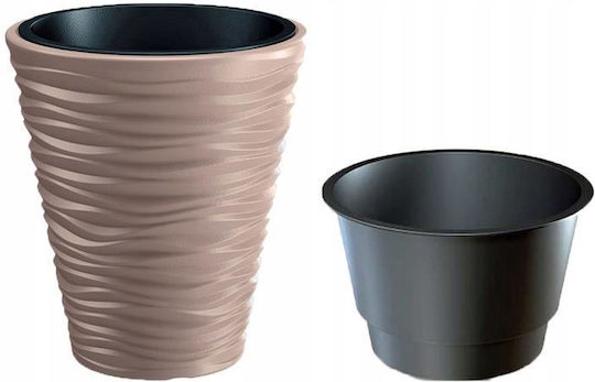 Prosperplast Flower Ghiveci Plastic Maro Prosperplast Flower Ghiveci Plastic Maro
