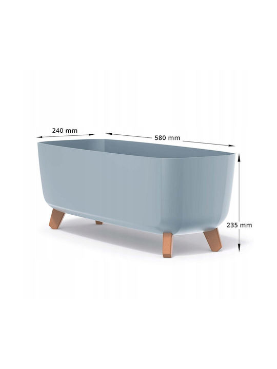 Prosperplast Саксия Пластмаса Light Gray 58x24x23.5см.