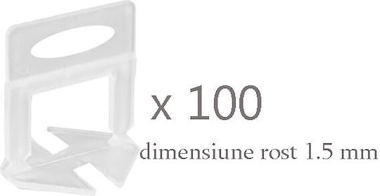 Pro Clips Fliesenabstandhalter Keramik Nivelliergerät Für Fliesen 1,5 Mm Fugen Set 100 Stück