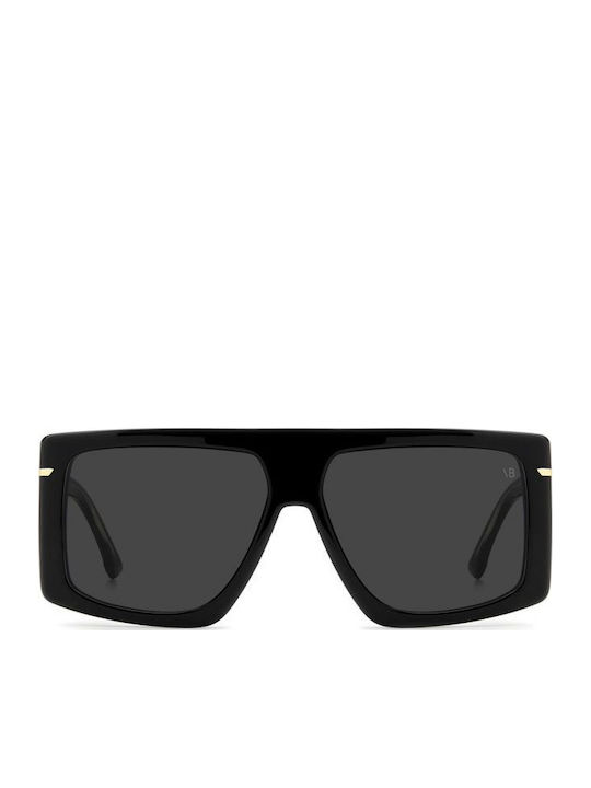 Victoria Beckham Unisex Sonnenbrillen mit Schwarzem Rahmen und Schwarzen Gläsern