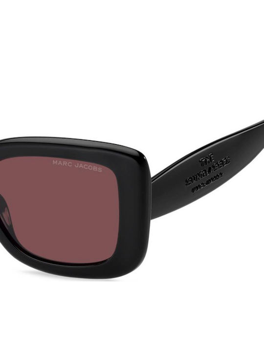 Marc Jacobs Unisex Γυαλιά Ηλίου με Μαύρο Κοκκάλινο Σκελετό και Κόκκινο Φακό MARC 888/S 807/4S