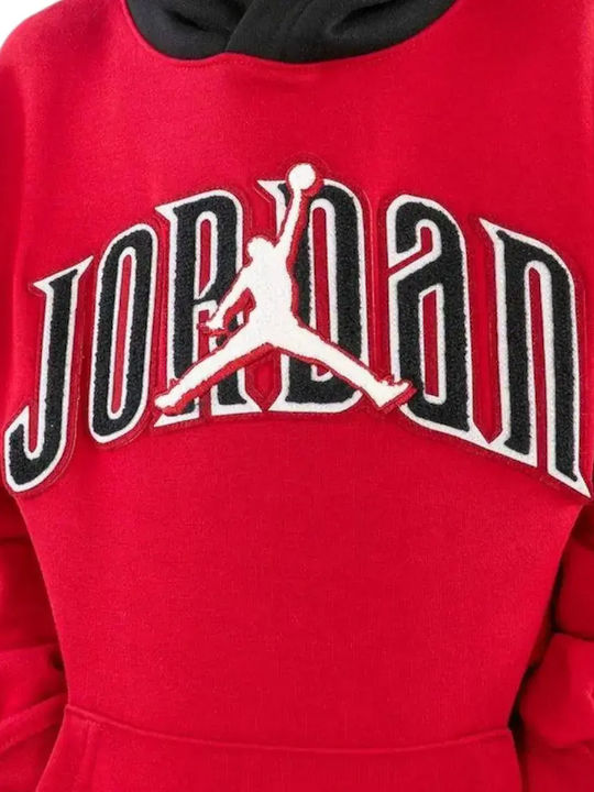 Kids Sweatshirt with Hood and Pockets Red