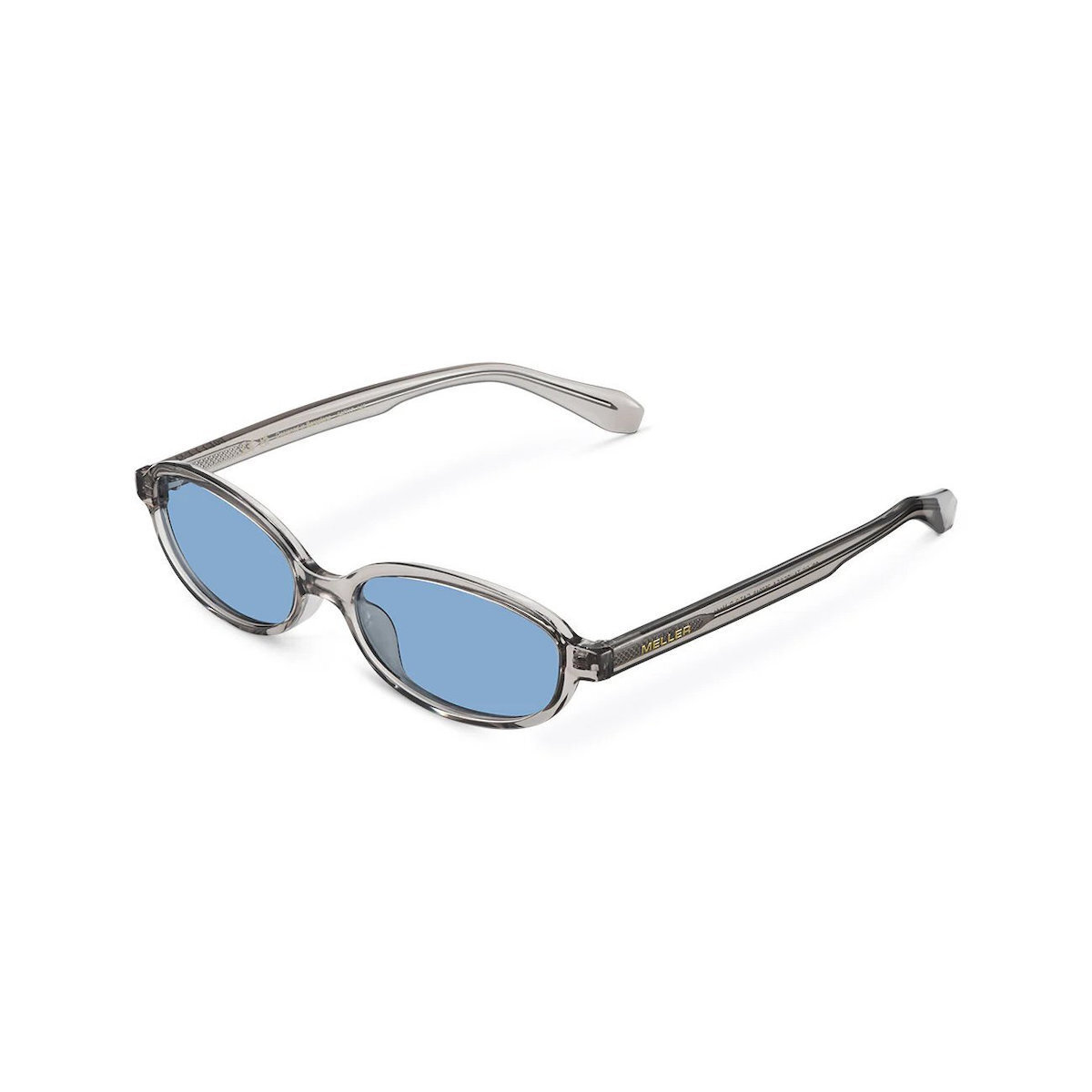 Meller Osei Men's Sunglasses with Gray Horn-Rimmed Frame and Blue