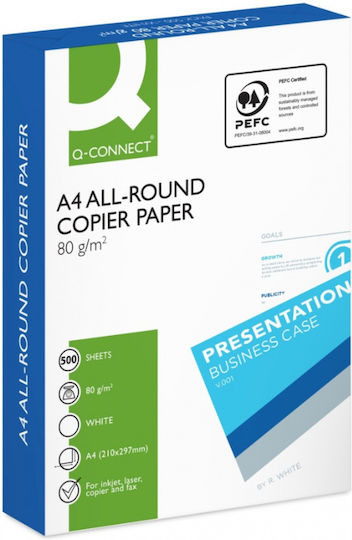 Q-connect White Copier Paper A4 80gsm 500 Sheets Ream Class C Q-connect