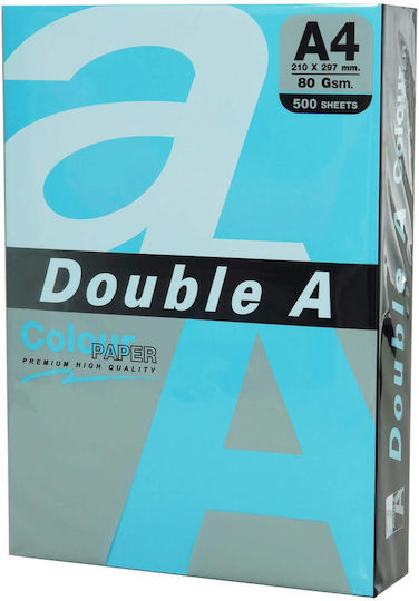 Hârtie Colorată Pentru Copiator A4 80gsm 100 Foi Pachet Double A Albastru Intens