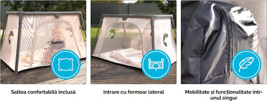Kidnort Playpen with Mattress Beige 63.2x77cm