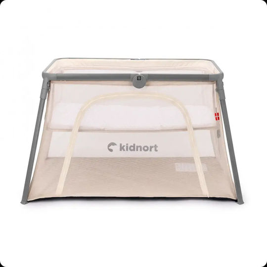 Kidnort Playpen with Mattress Beige 63.2x77cm