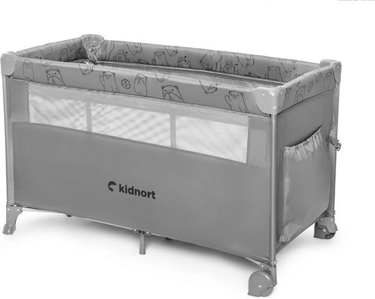 Kidnort Loc de joacă cu Saltea Gri 22cm