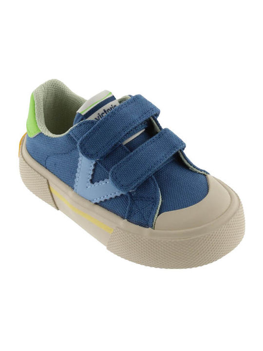 Παιδικά Sneakers Ανατομικά με Σκρατς Μπλε