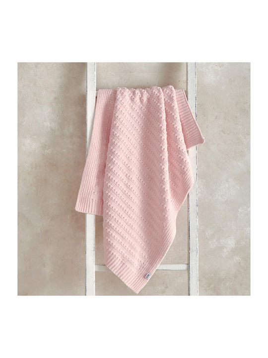 Mamas & Papas Blanket Nursery Swaddling Blankets Knitted Pink 70x90cm