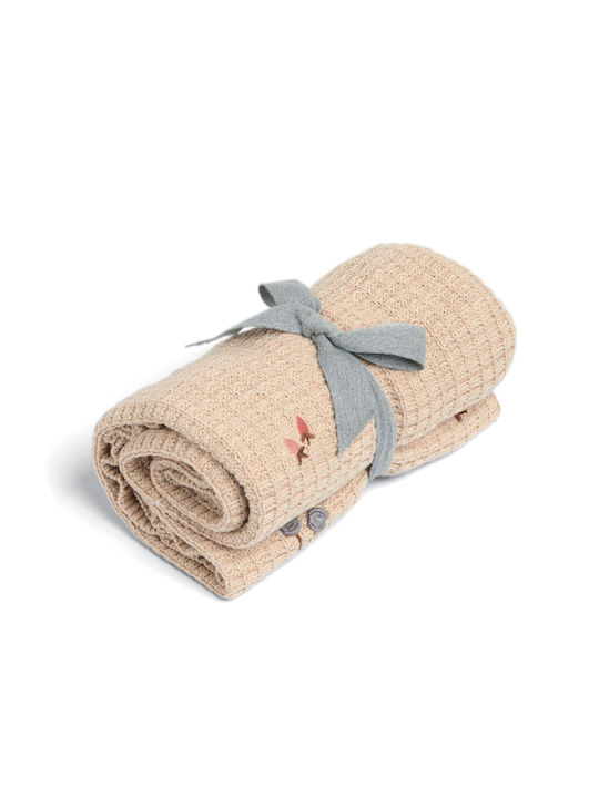 Mamas & Papas Blanket Nursery Swaddling Blankets Knitted Beige 80x100cm