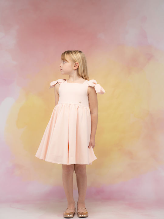 Mädchenkleid Ärmellos Set aus 2 mit Zubehör Rosa
