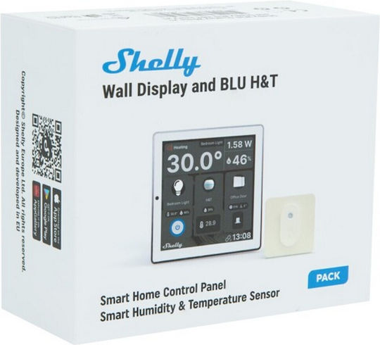 Shelly Display Ασύρματος Μετεωρολογικός Σταθμός Ψηφιακός Επίτοιχος Μπλε