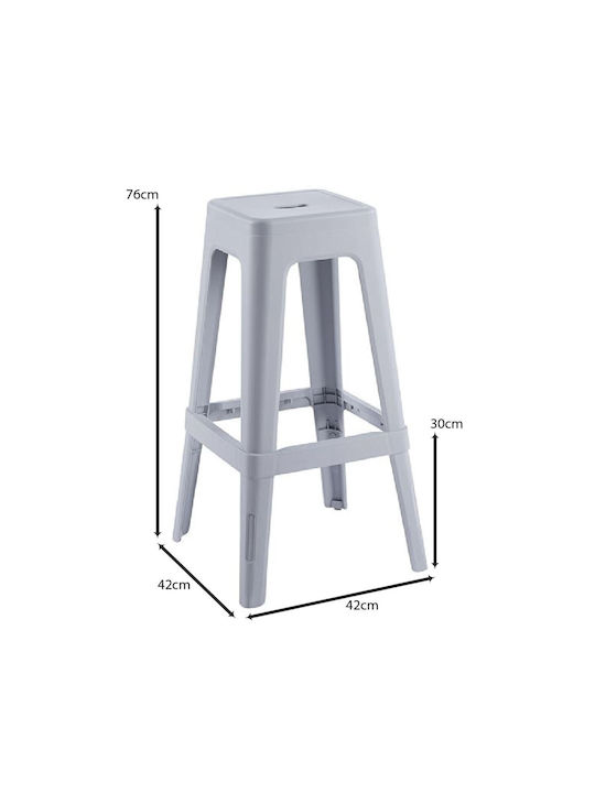 Σκαμπό Μπαρ από Πολυπροπυλένιο Relix 42x42x76cm Σκαμπό Μπαρ από Πολυπροπυλένιο Relix 42x42x76cm