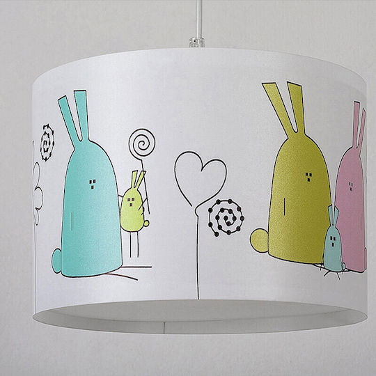 Rabalux Einfaches Licht Kinderdeckenleuchte Deckenleuchte 40W mit Fassung E27 Mehrfarbig 28cm