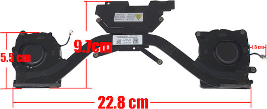 Ανεμιστηράκι Laptop Cpu Cooling Fan Lenovo Thinkpad X1 2 In 1 G9 21ke 21kf X1 Carbon G12 21kc 21kd 5h41m43388 At32c002dt0 Heatsink 5pin Κωδ.81663