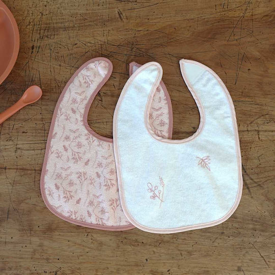 Trois Kilos Sept Waterproof Bib Fabric with Hoop & Loop Fastener Pink for 4 m+ 6pcs