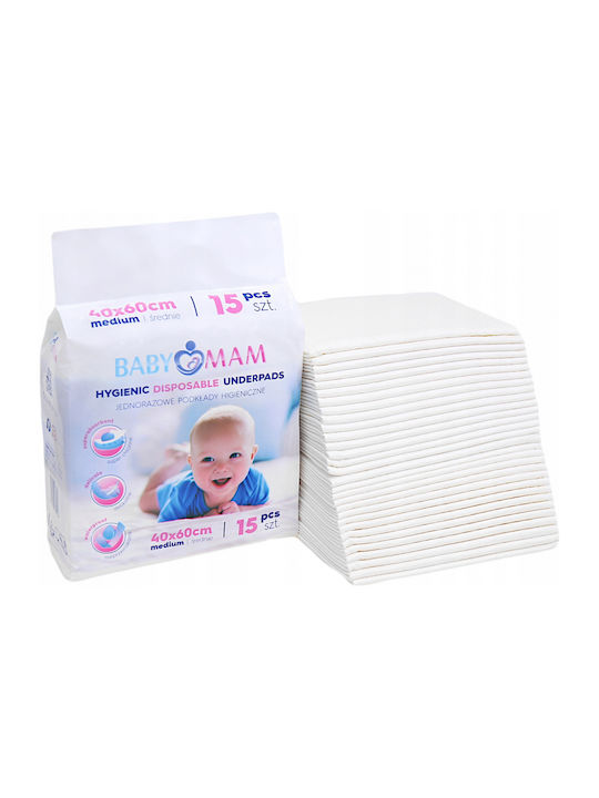 BabyMam Scutece Impermeabile de Unică Folosință 40x60εκ. 15buc