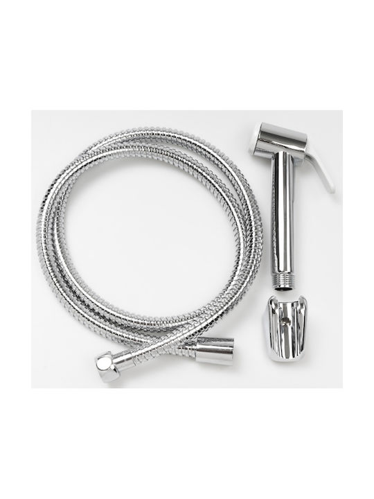 Wall Mounted Bidet Set Silver Wall Mounted Bidet Set Silver