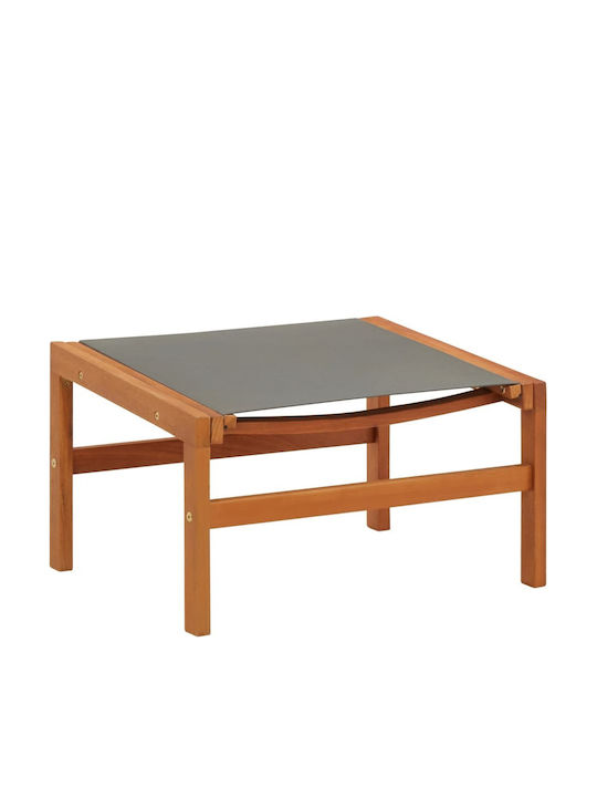 Deckchair Wooden with Textilene Fabric Gray 133x60x77.5cm.