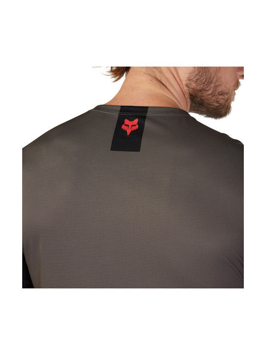 Fox Flexair Bărbați Mânecă lungă Tricou de ciclism Maro