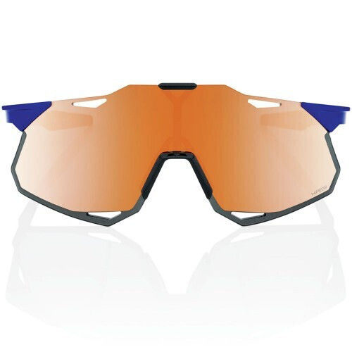 100% Cycling Glasses Hypercraft XS with Blue Frame & Mirror / Photochromic / Transparent Lenses