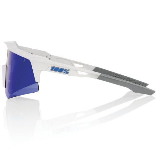 100% Cycling Glasses Speedcraft XS with White Frame & Mirror / Photochromic Lenses