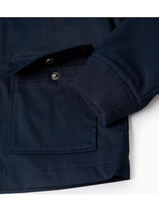 Kinder Freizeitjacke Winddicht mit Kapuze Blue