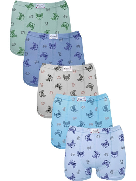 Onurel Set of Kids' Boxers Multicolored 5pcs