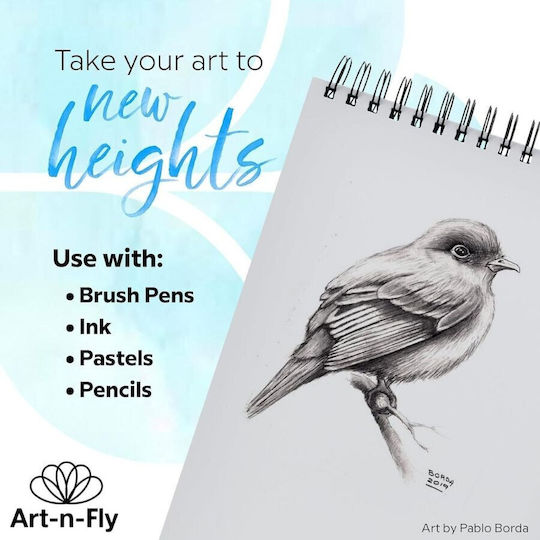 Art-n-fly Caiet de Schițe 100 Foi A4 22.9 X 30.5 Cm 100 G/m² Spiralat Hârtie Albă