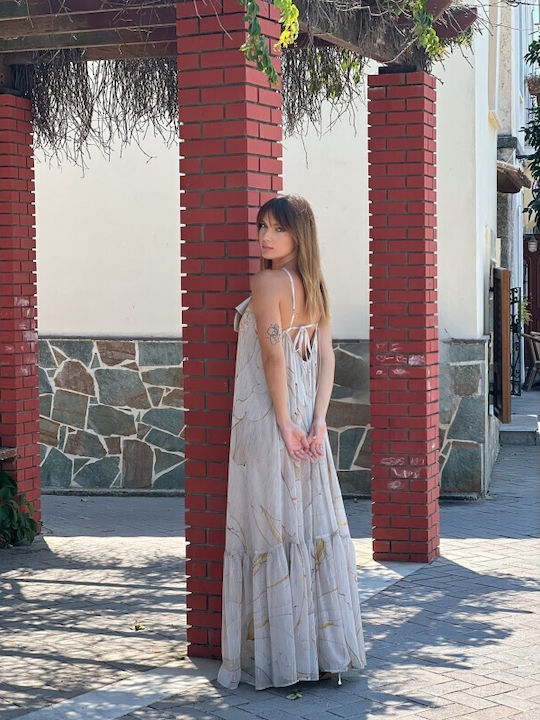 Maxi Dress for Wedding / Baptism Open Back