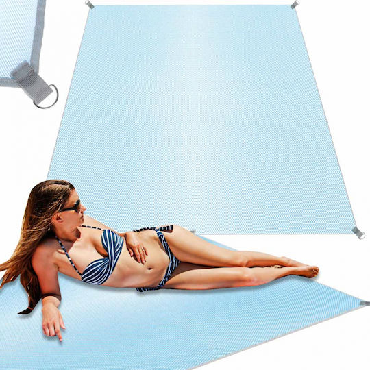 Covoraș De Plajă XXL 200x200 Cm Albastru