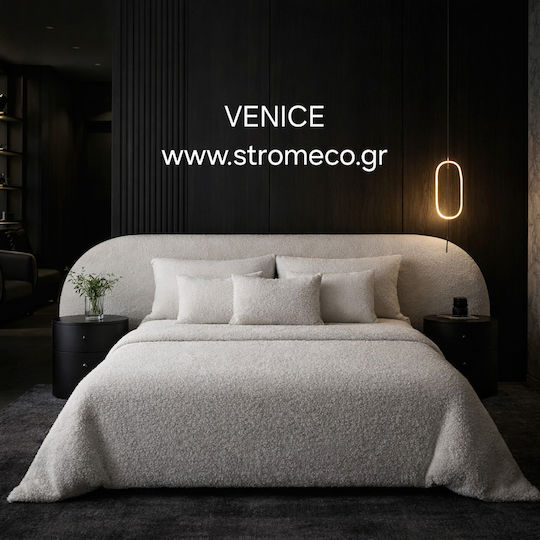 Venice Легло Куинсайз Бежов за Матрак 170x190см