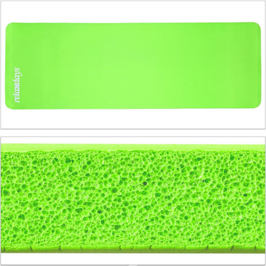 Relaxdays Relaxdays Pilates Exercise Mat Green Thickness 1cm