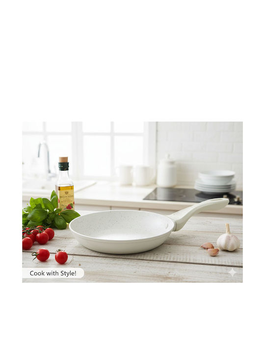 Cheffinger Set de tigăi din aluminiu Pink cu strat antiaderent CF-FA03Beige 3buc