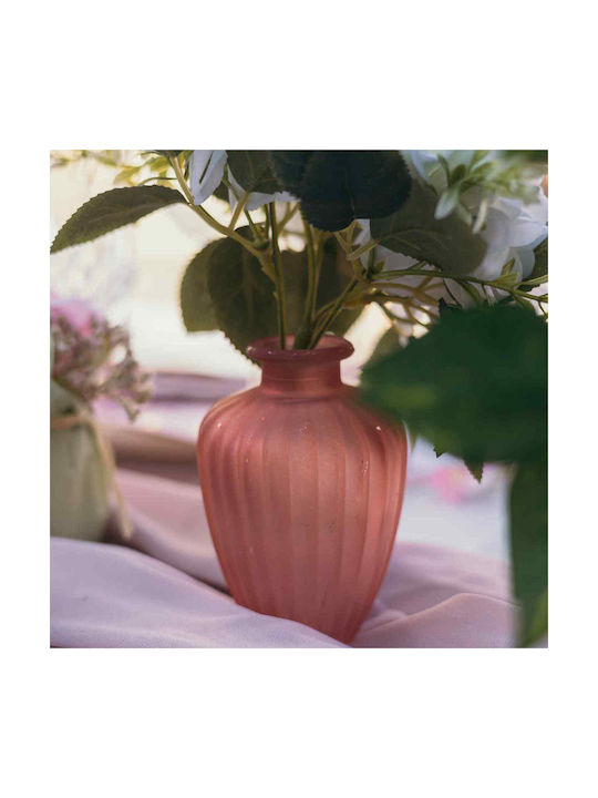 Beauty Home Vază Decorativă Sticlă Jeanne Roz 10.5cm 1buc