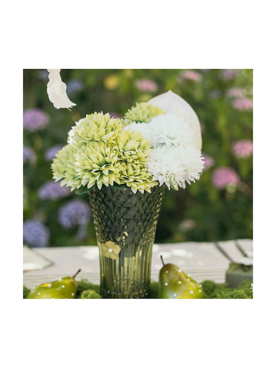 Beauty Home Vază Decorativă Sticlă Iris Verde 23cm 1buc