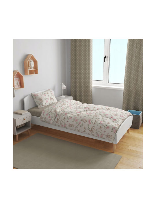BabyMam Conținut set Husă de pilotă pentru copii Single cu față de pernă Bumbac Roz 140x200cm