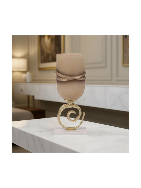 Decorative Vase Beige 18x15x45cm