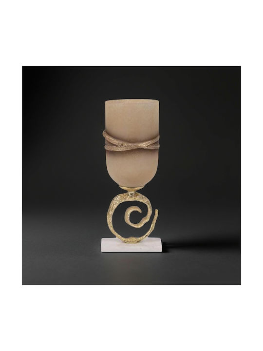 Decorative Vase Beige 18x15x45cm