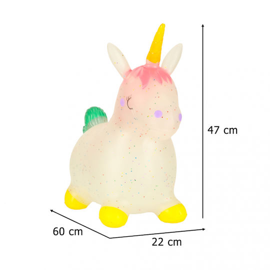 ikonka Săritori Unicorn Pentru 3+ Ani Roz 47 cm