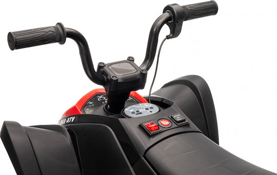 Motocicletă Cu 4 Roți Electrică 24 Volt Roșie Pentru 3+ Ani