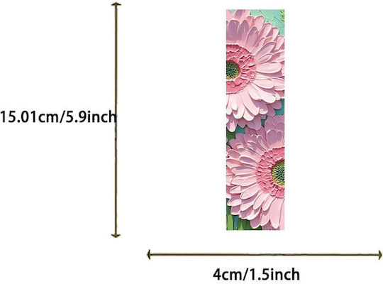 Set 30 Semne De Carte Din Carton Pentru Pasionați De Lectură Design Floral Pictat În Ulei 3D Pastel 15 X 4 Cm