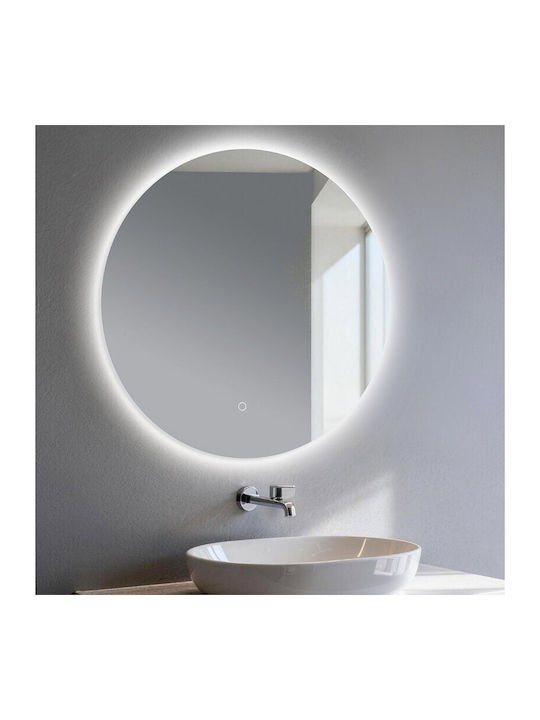 Sparke Round Bathroom Mirror Led 80x80cm White