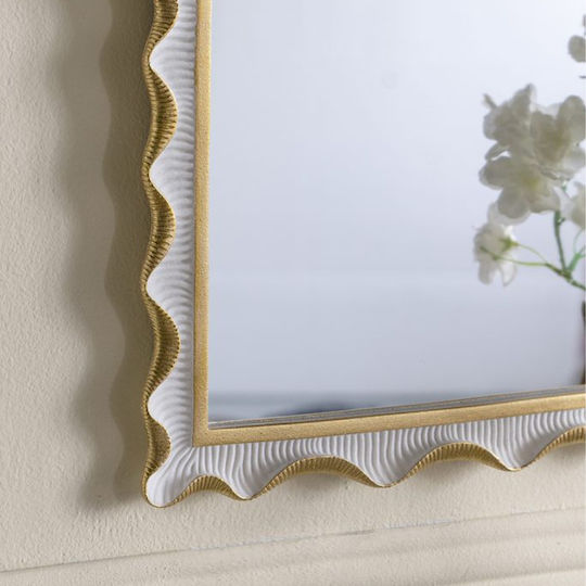 Artekko Frame Καθρέπτης Τοίχου με Λευκό Πλαστικό Πλαίσιο 40.5x36.2cm