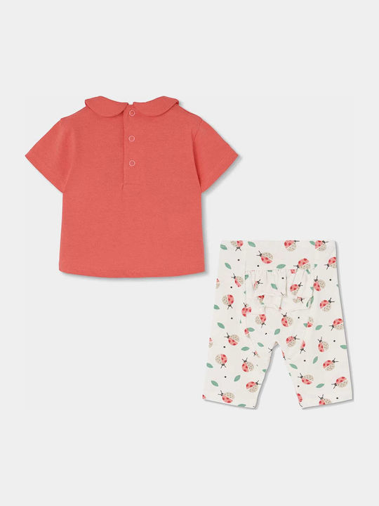 Kids Clothing Set with Leggings Summer 2 Pieces Salmon