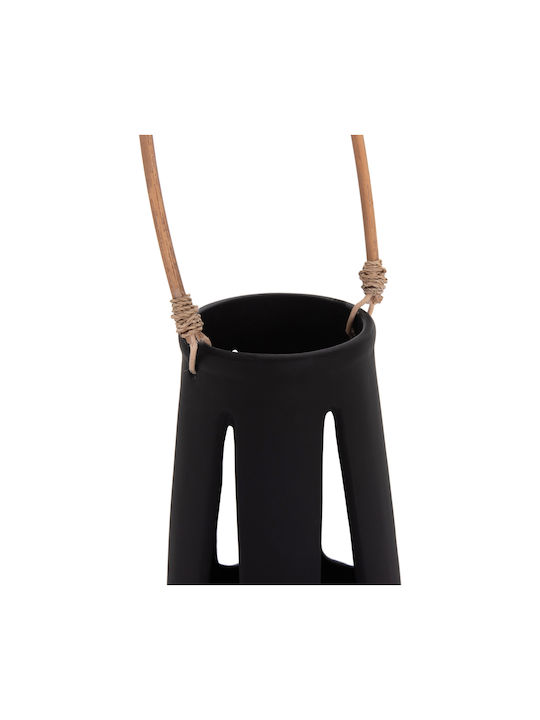 HomeMarkt Erantyl Rattan Lantern Tabletop Black 10x10x10cm