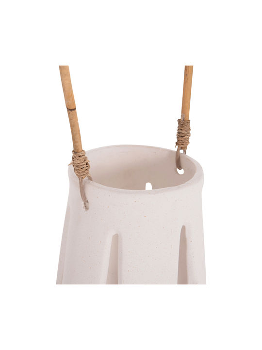 HomeMarkt Erantyl Rattan Lantern Tabletop White 10x10x10cm